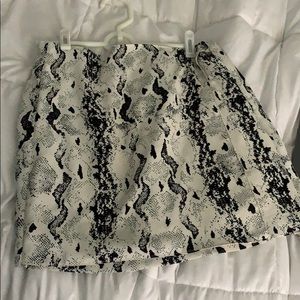 Snake print wrap skirt